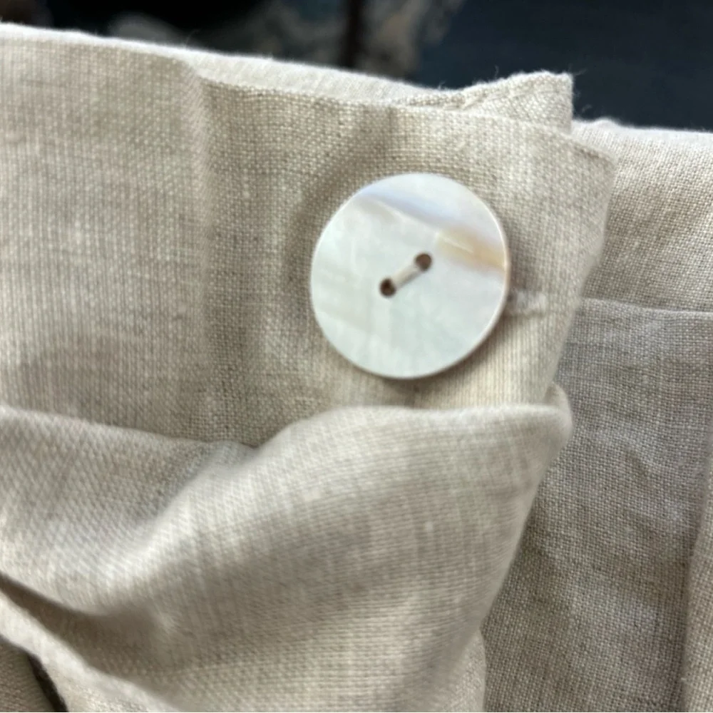 NWT Pom Pom at Home Natural Linen King Size Duvet Cover with 2 King Shams Flax